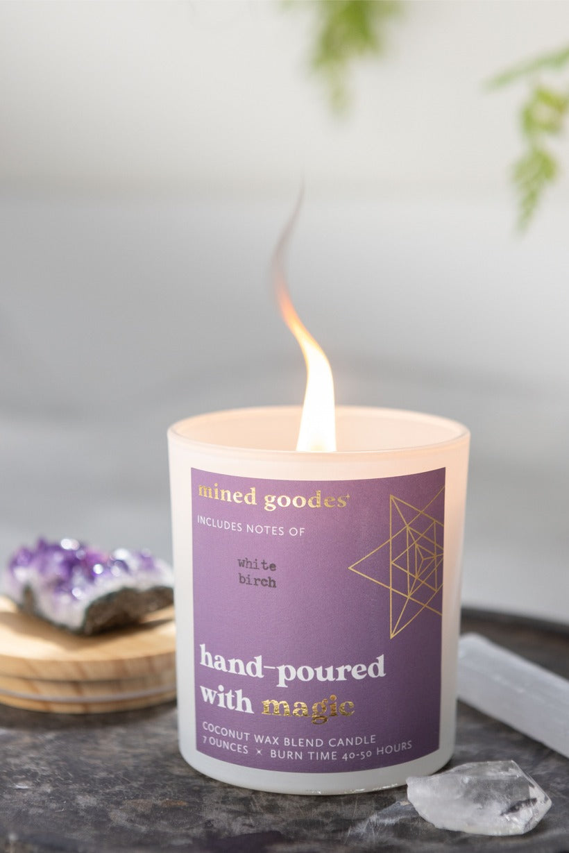 white birch coconut oil wax candle