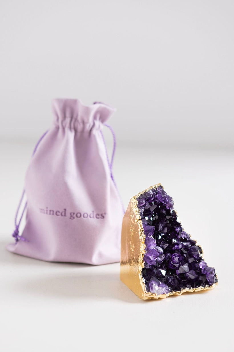 Large amethyst crystal with gift bag